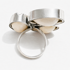 Anillo triple mar plateado