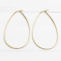 Pendientes aro fino latón dorado