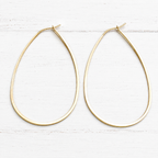 Pendientes aro fino latón dorado