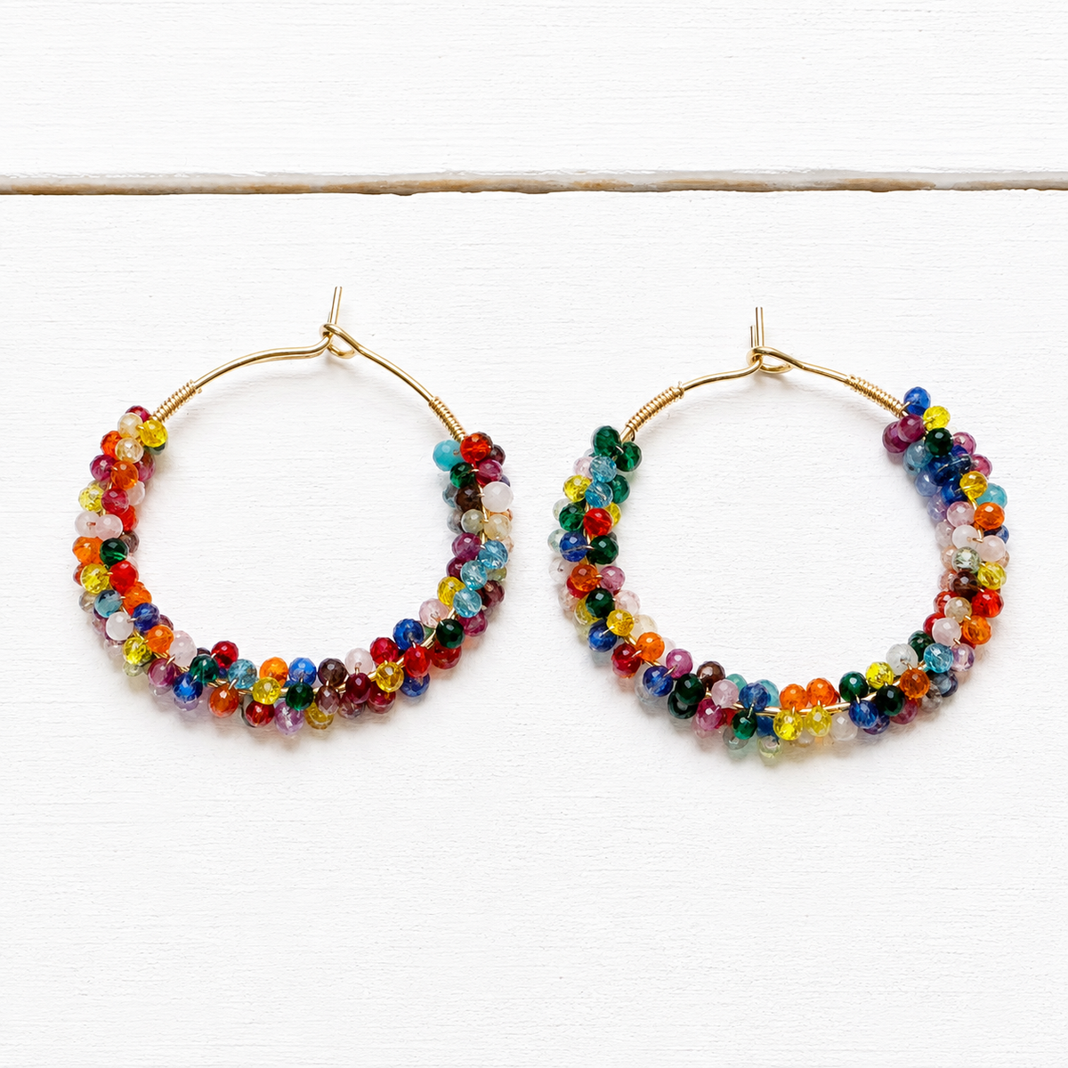 Pendientes aro mix colorines