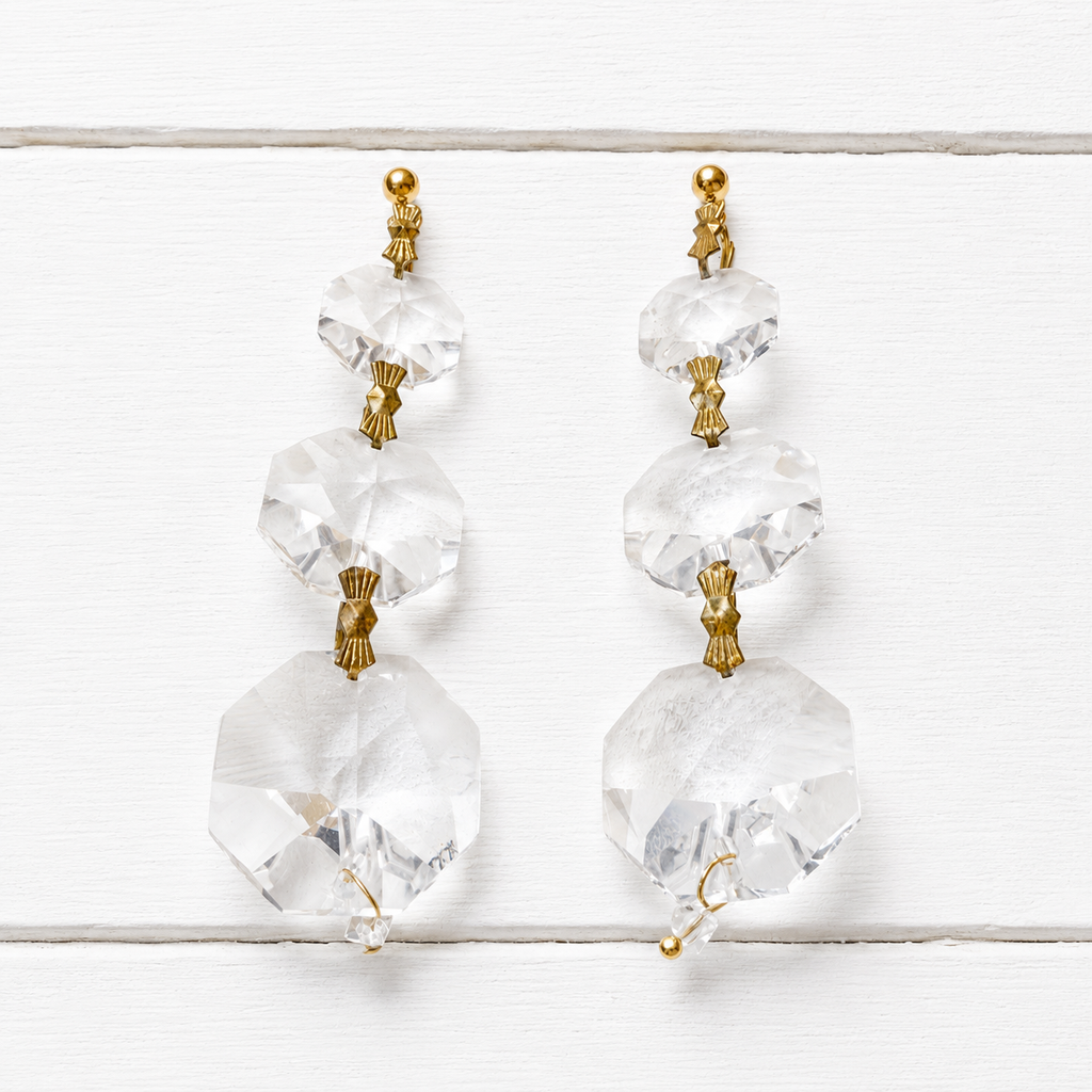 Pendientes cristal cascada