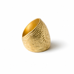 Anillo grabado redondeado mate