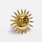 Anillo acero dorado sol