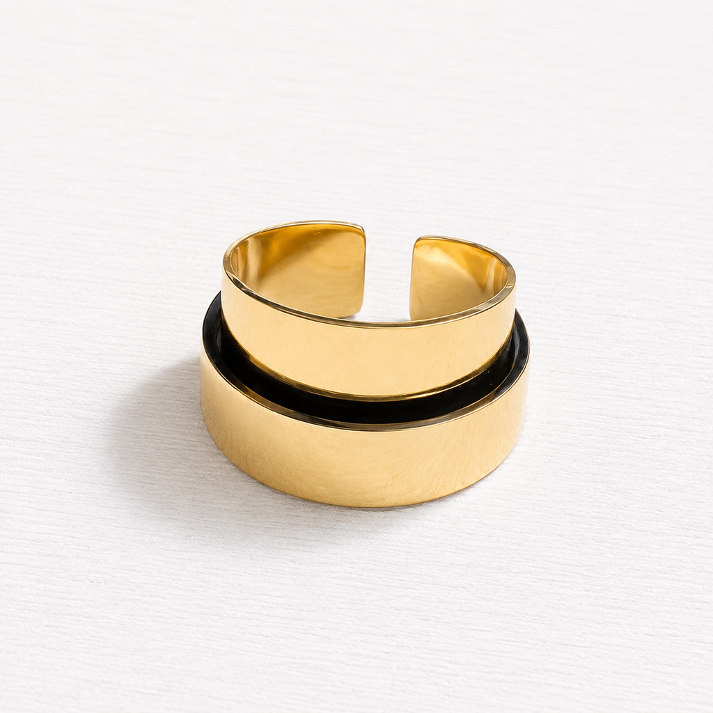 Anillo doble relieve