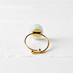 Anillo estrella agua oval