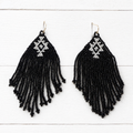 Pendientes miyuki tribal negro