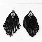 Pendientes miyuki tribal negro