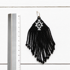 Pendientes miyuki tribal negro