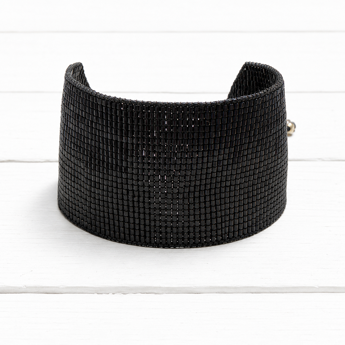 Pulsera miyuki negra 3cm