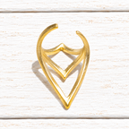 Anillo zamack dorado picos