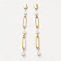 Pendientes eslabones piedra natural