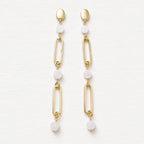 Pendientes eslabones piedra natural