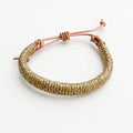 Pulsera cuero dorada