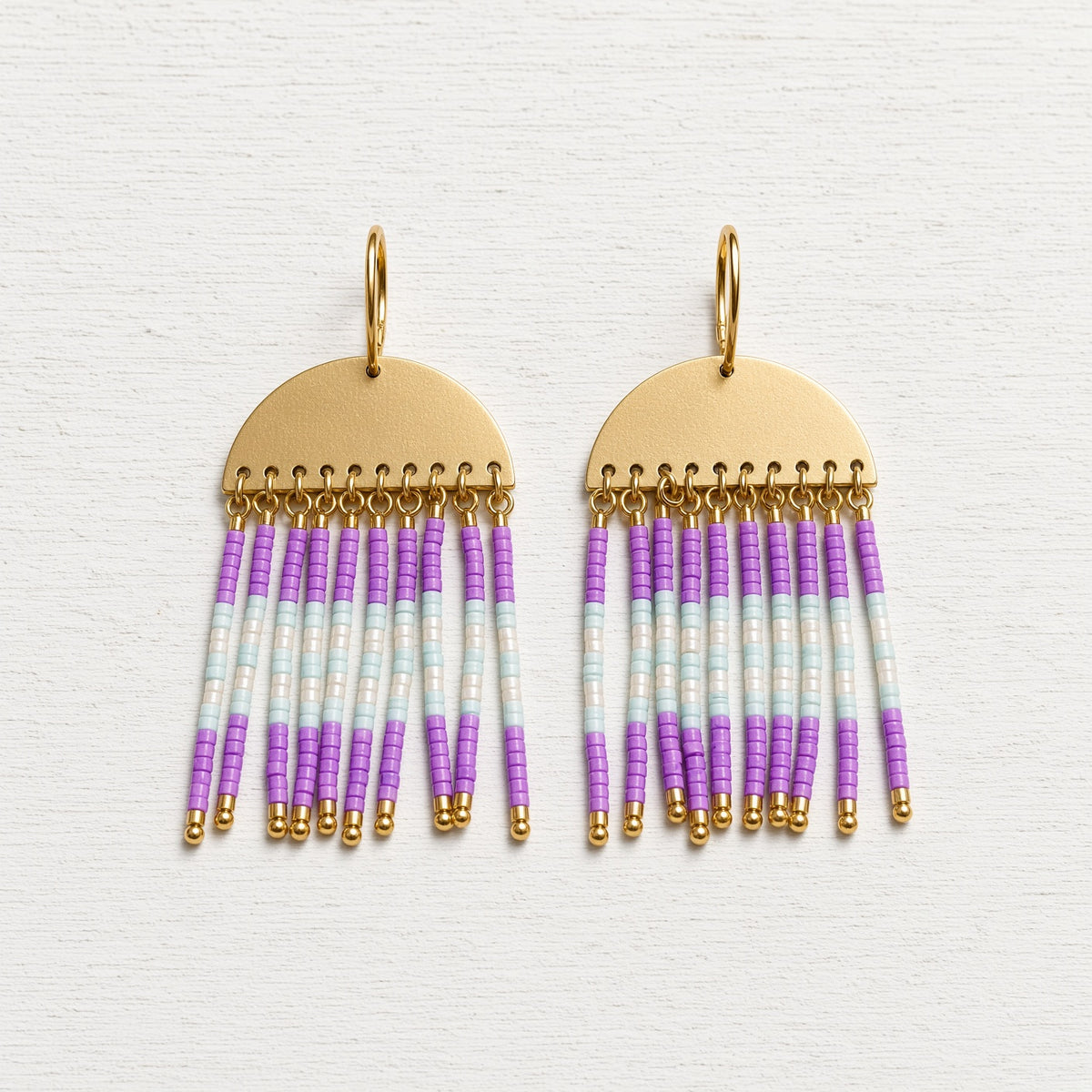 Pendientes medusa morado / agua