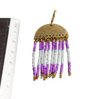 Pendientes medusa morado / agua