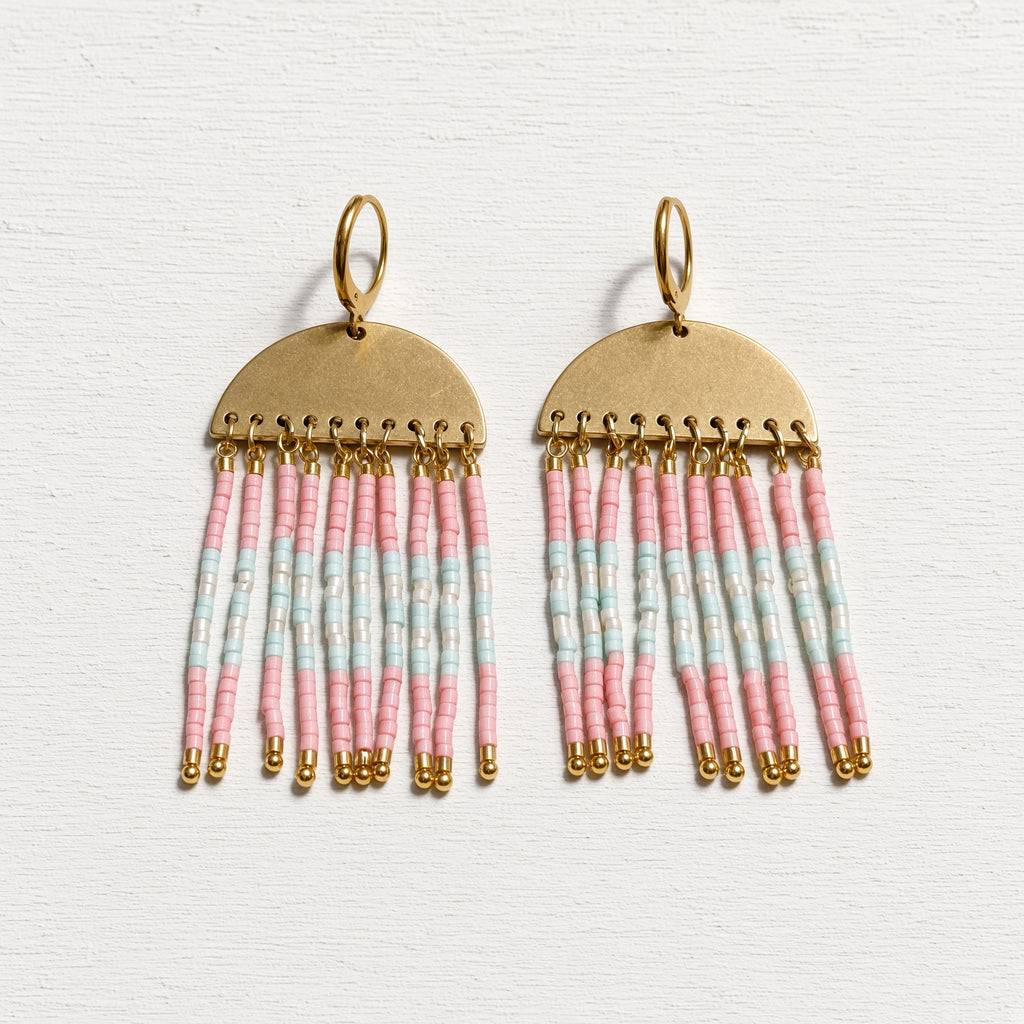 Pendientes medusa Rosa / agua