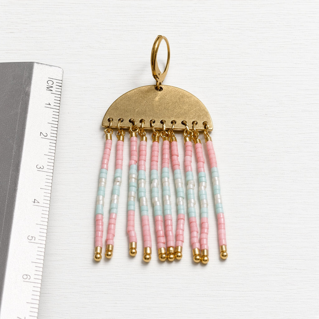 Pendientes medusa Rosa / agua