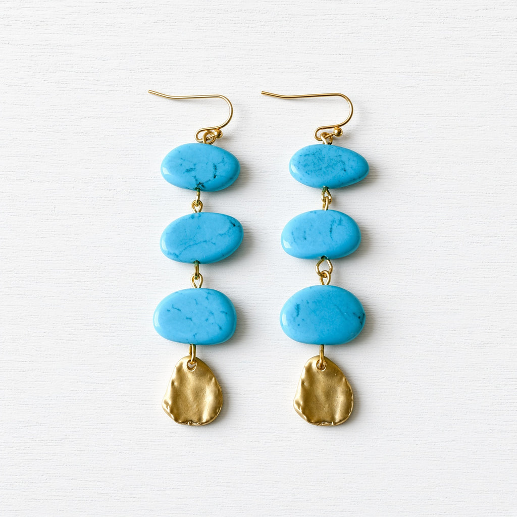 Pendientes guirnalda turquesa